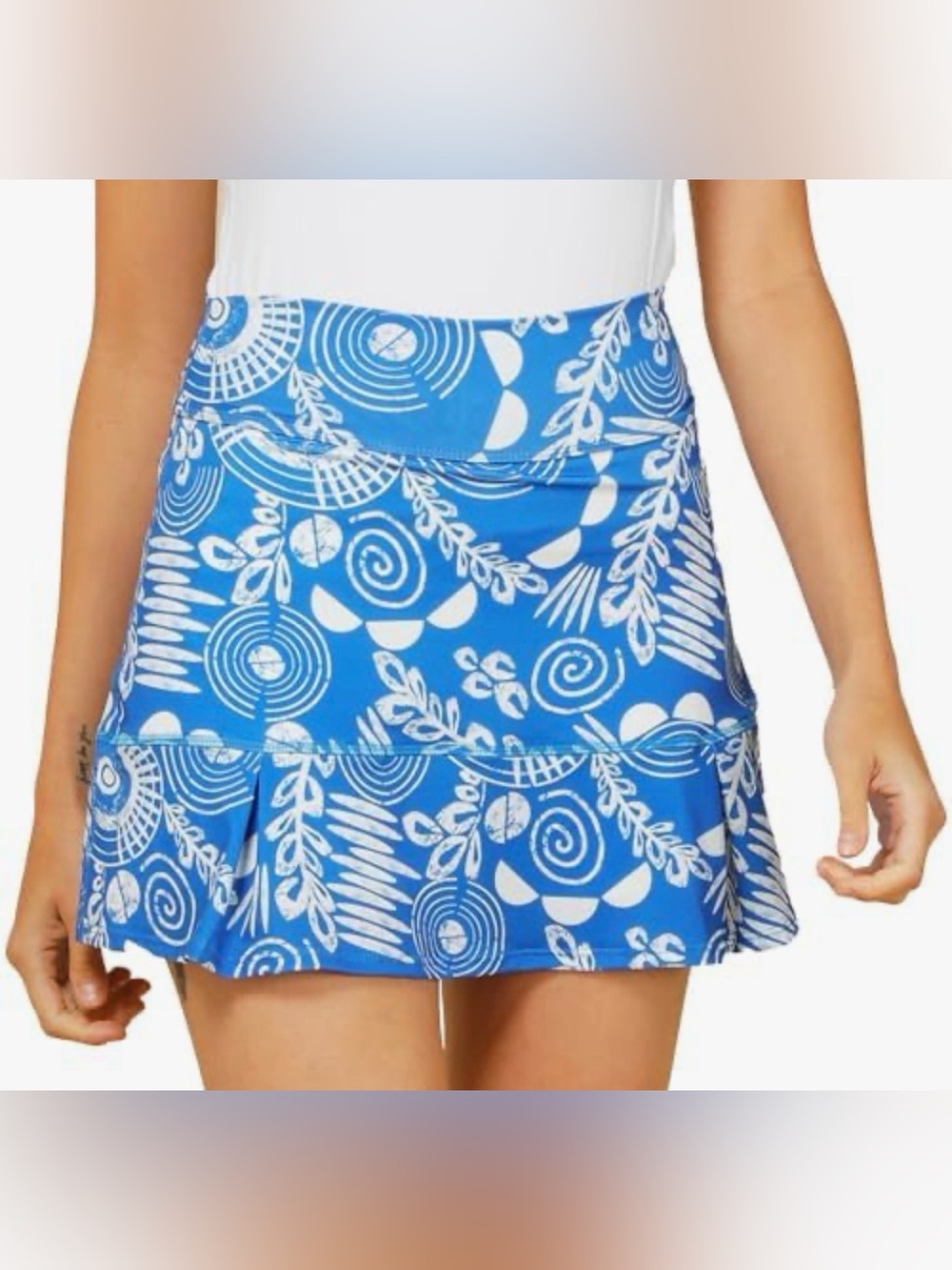 DONA JO Blue Ficus Running Tennis Golf Pickle ball Skort Size 2- Large NWT